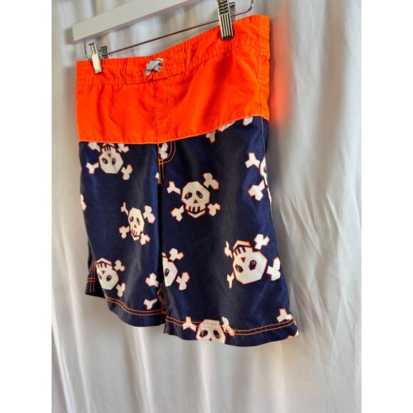 Boys' Place 1989 Skull Print Swim Trunks - Size Large (10-12) - Picture 4 of 8